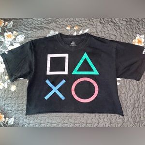PlayStation Black Cropped Tee